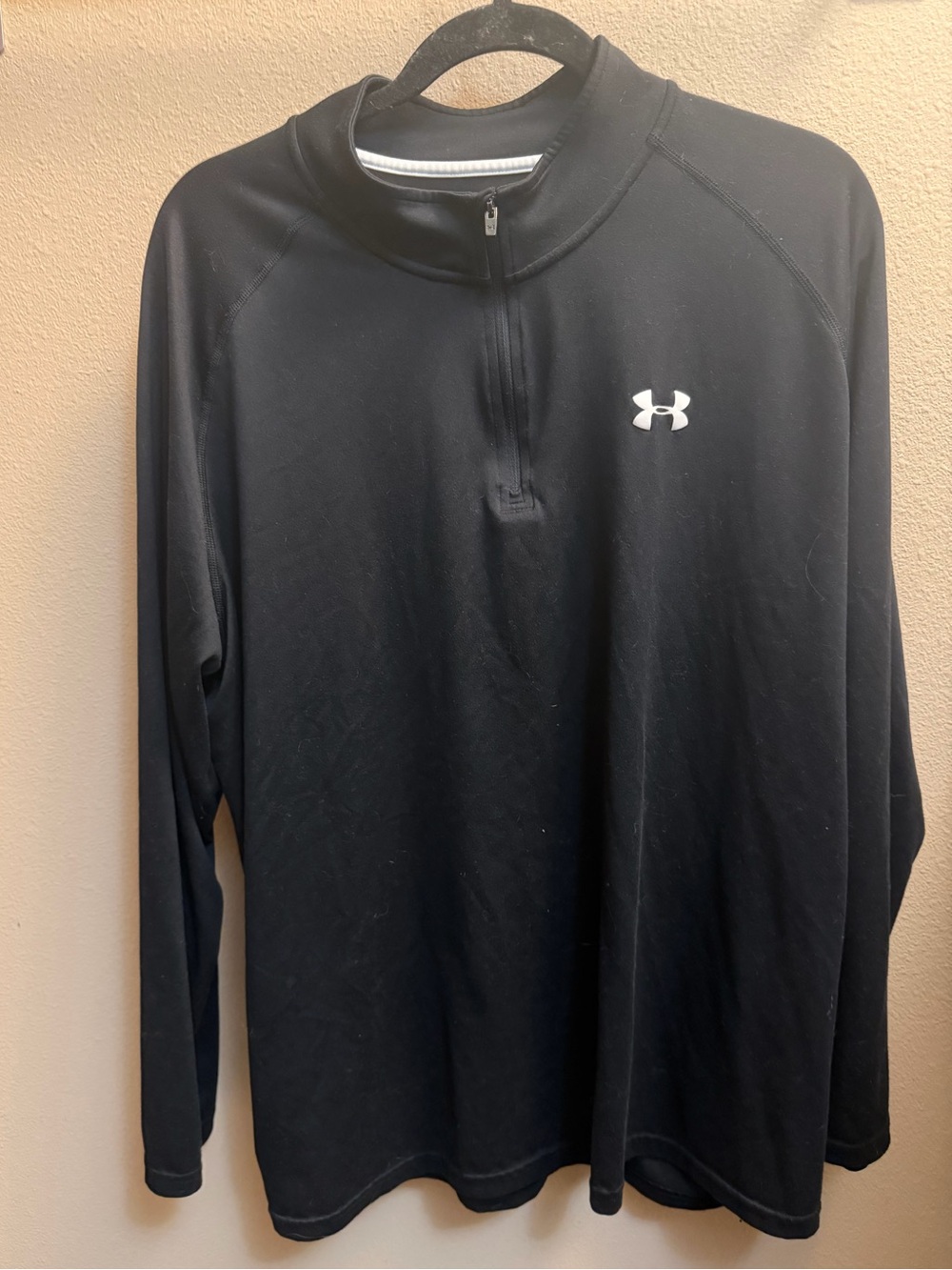 UNDER ARMOUR Men’s Black Light Weight Quarter Zip Pullover Size XXL Athletic - Picture 8 of 14